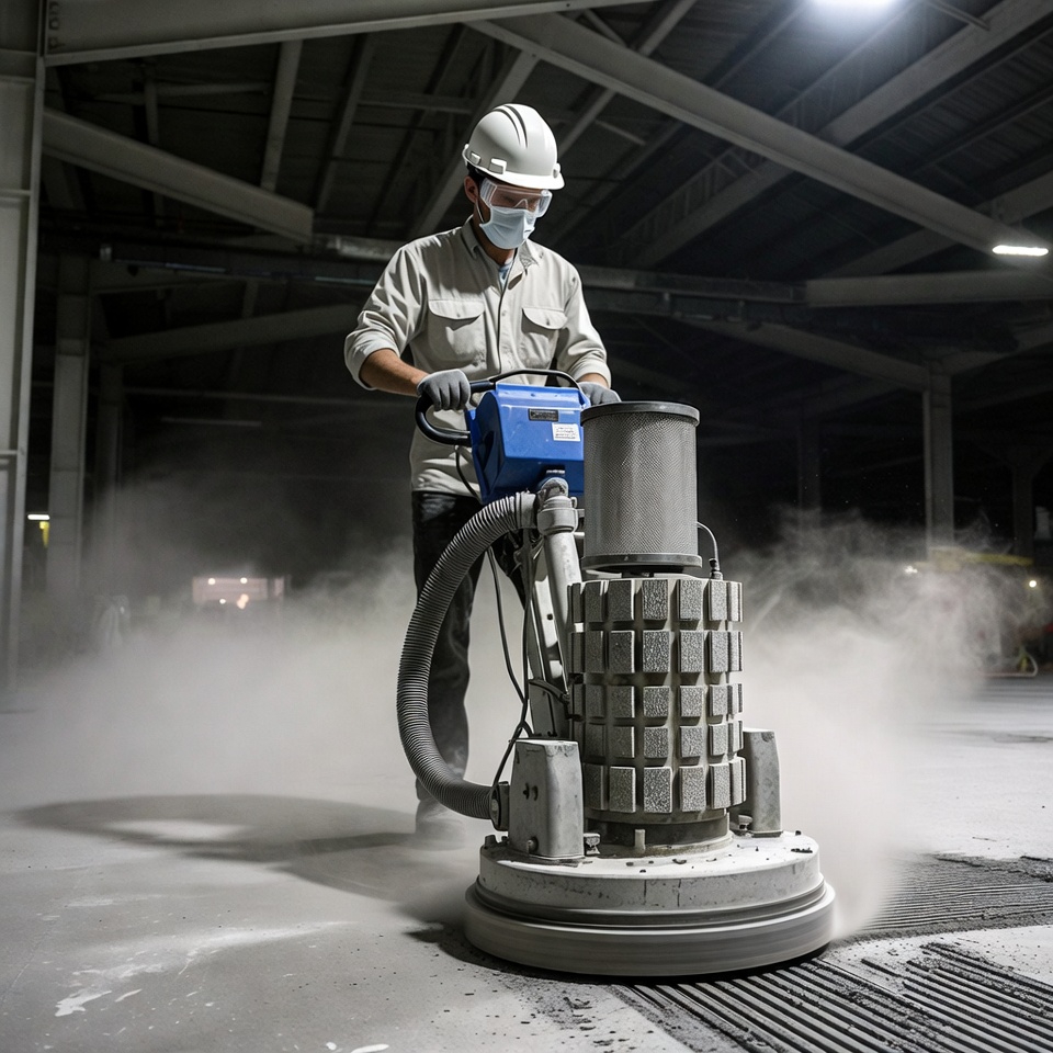 การขัดพื้นก่อนติดตั้งพื้นพียู