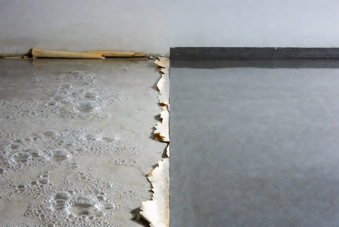 พื้นพียูหลุดล่อน